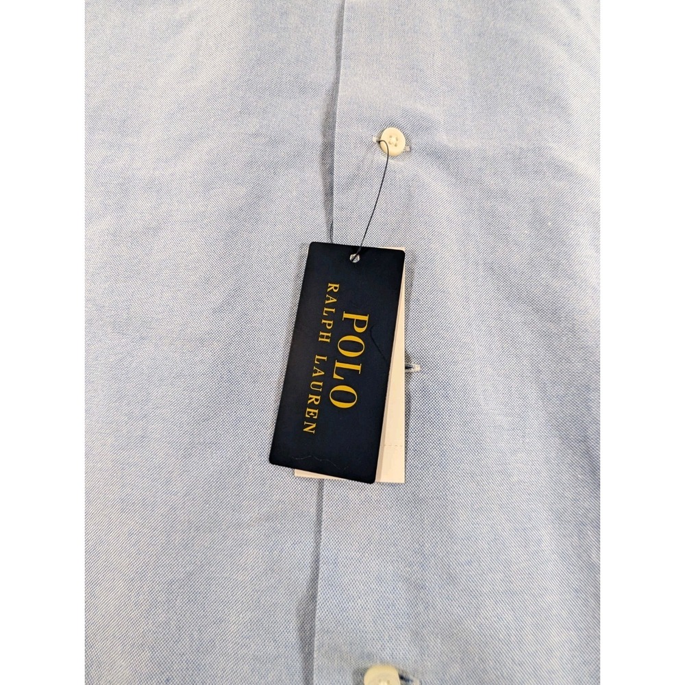 NWT Polo Ralph Lauren Big & Tall 2XLT Oxford Camp Shirt Light Blue Short Sleeve - Picture 9 of 12